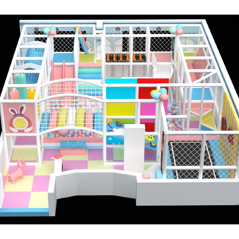 Indoor children's red kitten shape trampoline