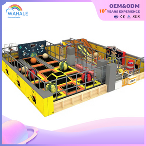 Kindergarten Indoor Yellow Soft Parkour Trampoline Jumping Sports Playground Equipment Dealer