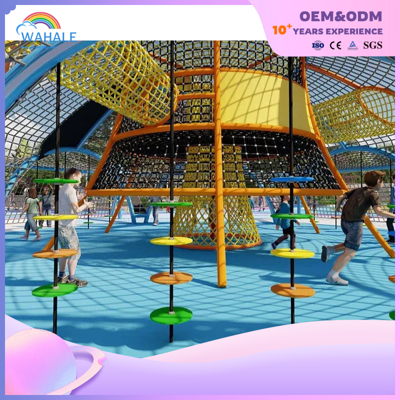 Park Outdoor Children's Paper Climbing Rope Net Climbing Frame Custom Children's Hexagonal Climbing Net To Expand The Park