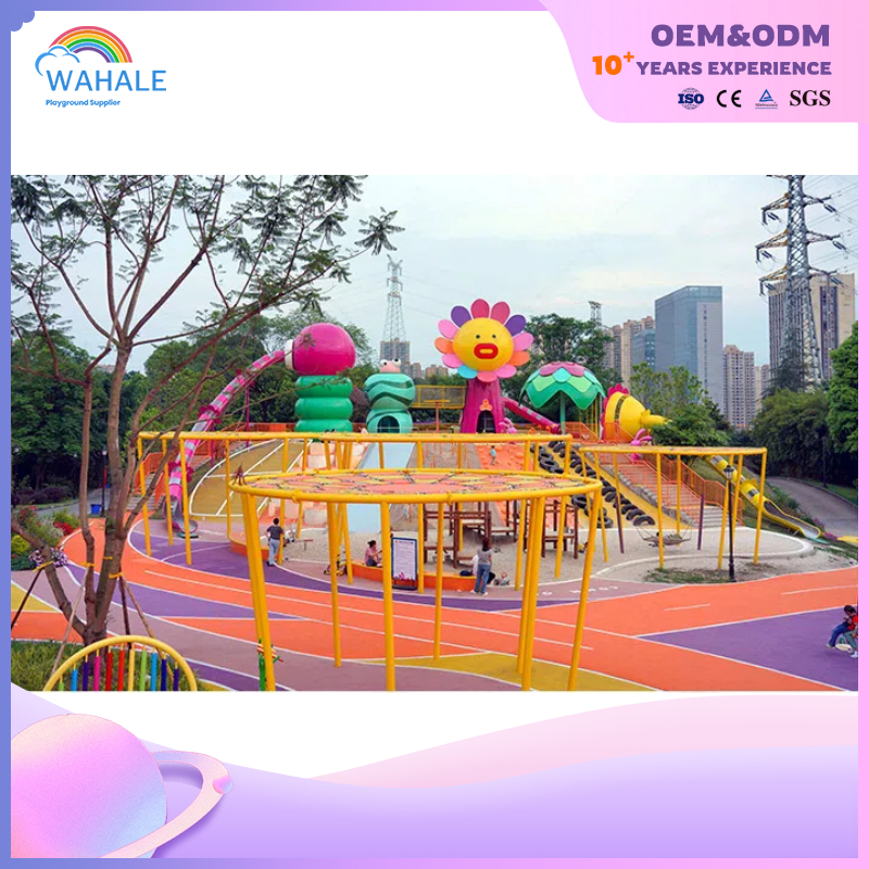 Scenic Spot Outdoor Color Flower Cartoon Shape Play Area Customized Children's Color Lighting Park