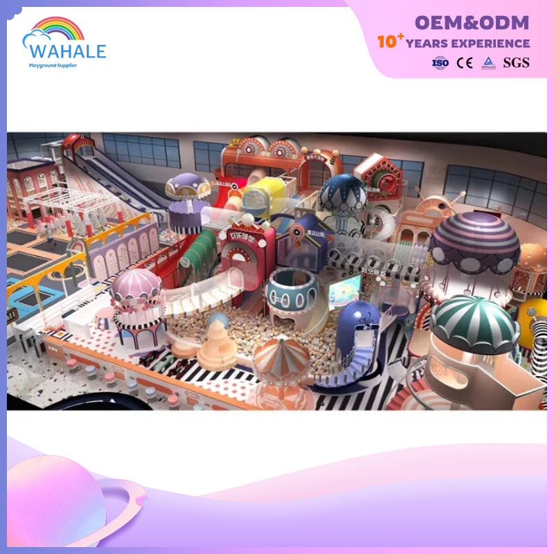 Kindergarten Indoor Cartoon Purple Fantasy Children Soft Sports Playground Equipment Wholesale