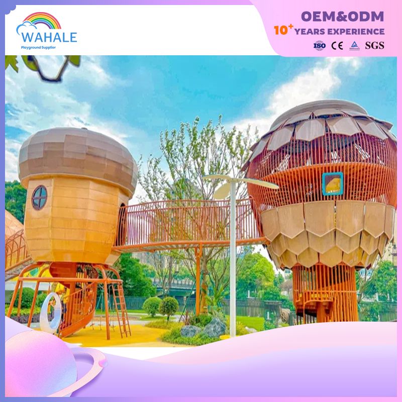 Scenic Area Outdoor Acorn Shape Custom Children's Paradise Equipment Supplier