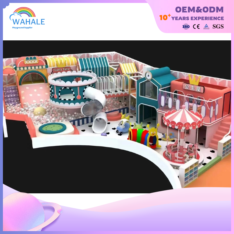 Kindergarten Indoor Pink Is A Supplier of Customized Children's Fantasy Soft Playground Equipment