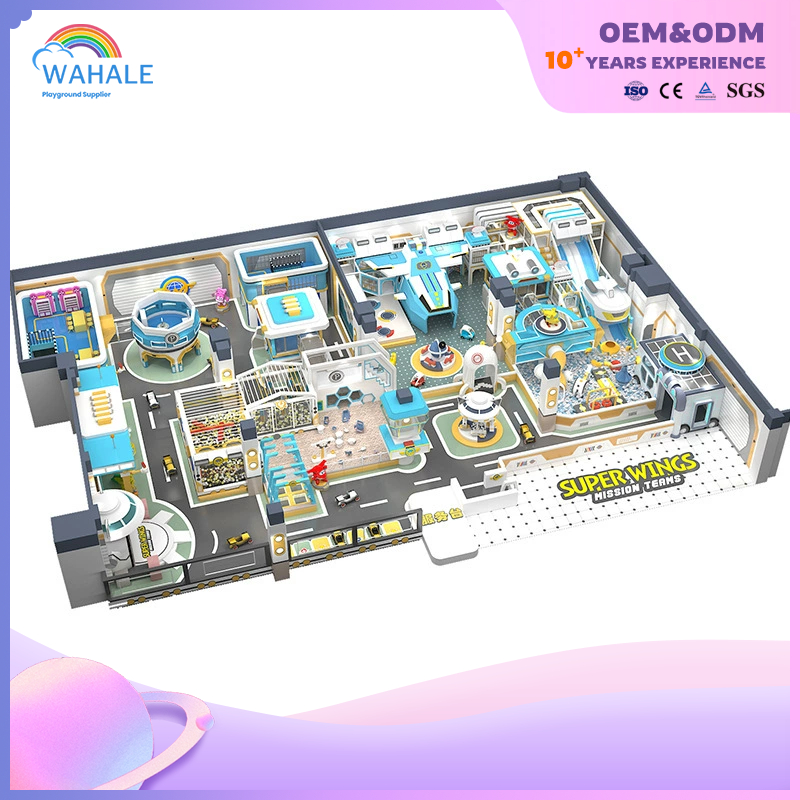Shopping Mall Indoor Aircraft Model Theme Customized Soft-mounted Children's Playground Equipment