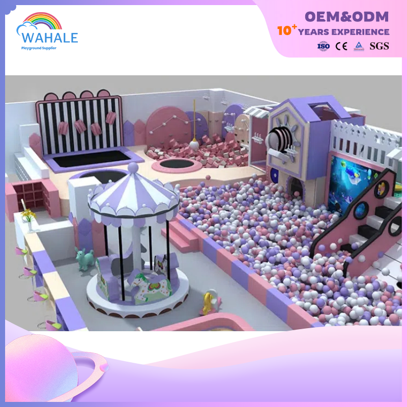 Coffee Shop Indoor Purple Soft House Modeling Children's Physical Exercise Playground Equipment Supplier