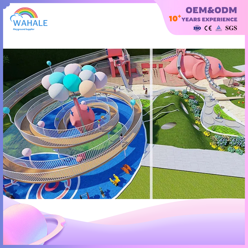 Park Outdoor Pink Elephant Modeling Custom Children's Playground Equipment Wholesale
