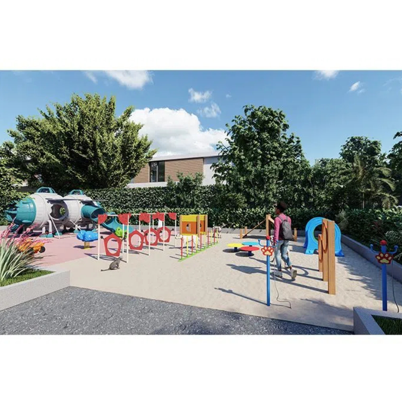 Black braided rope climbing frame