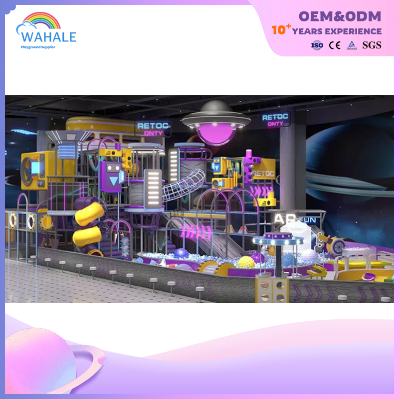 Sales Center Indoor Purple Space Theme Customized Children's Ocean Ball Pool Playground Equipment Factory