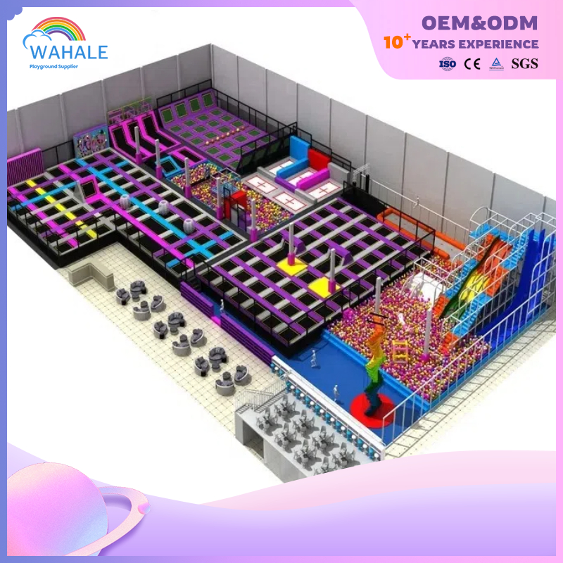 Mall Indoor Color Department Children's Trampoline Parkour Professional Playground Equipment Suppliers