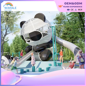 Cartoon Panda Shape Custom Children's Outdoor Unpowered Playground Equipment Source Factory