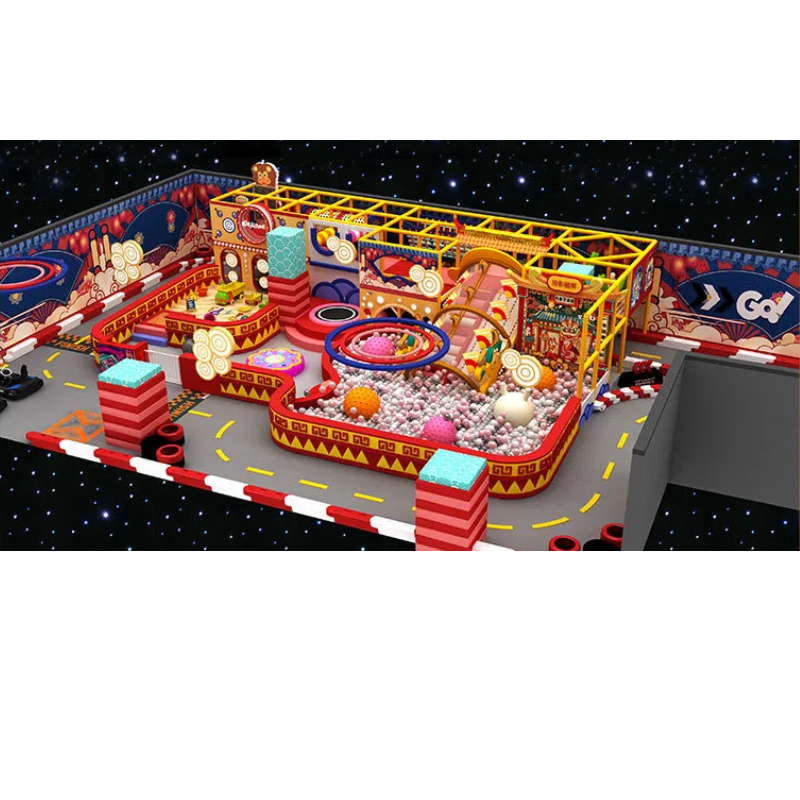 Transparent lion dance slide
