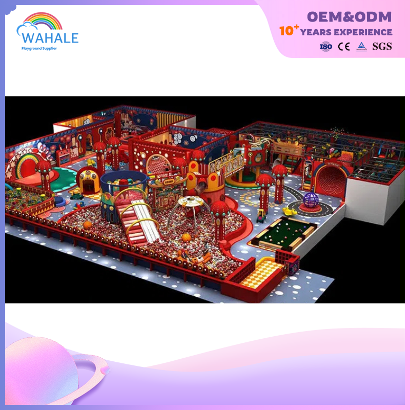 Sales Center Indoor Red Palace Theme Custom Soft Decoration Children's Playground Equipment Dealer