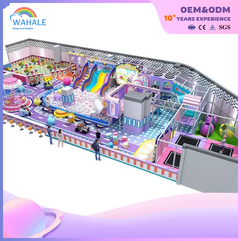 Sales Center Interior Purple Candy Theme Customized Soft Decoration Parent-child Interactive Children's Playground Equipment