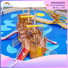Park Outdoor Sailboat Shape Wooden Children Maze Crossing Playground Equipment Wholesale