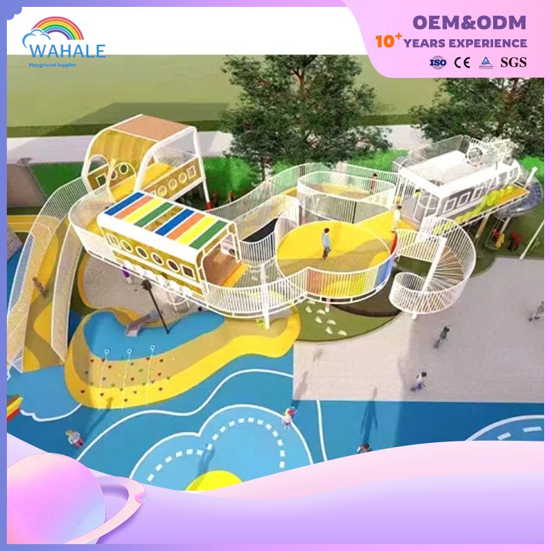 Mall Orange Shape Custom Children's Outdoor Playground Equipment Wholesale