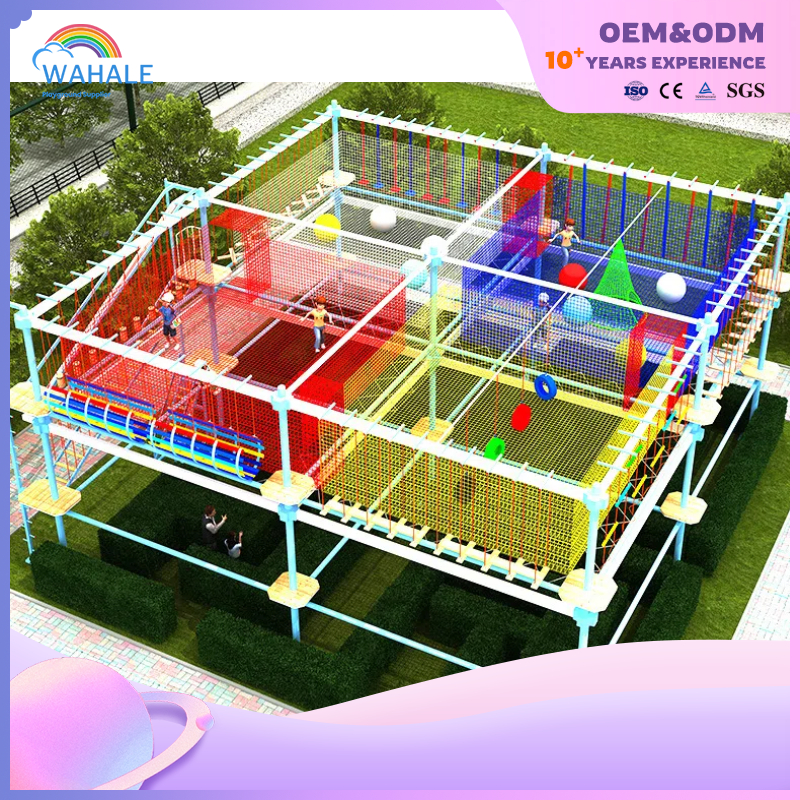 Outdoor Color Children Handmade Climbing Web Spider Tower Playground Equipment Wholesale