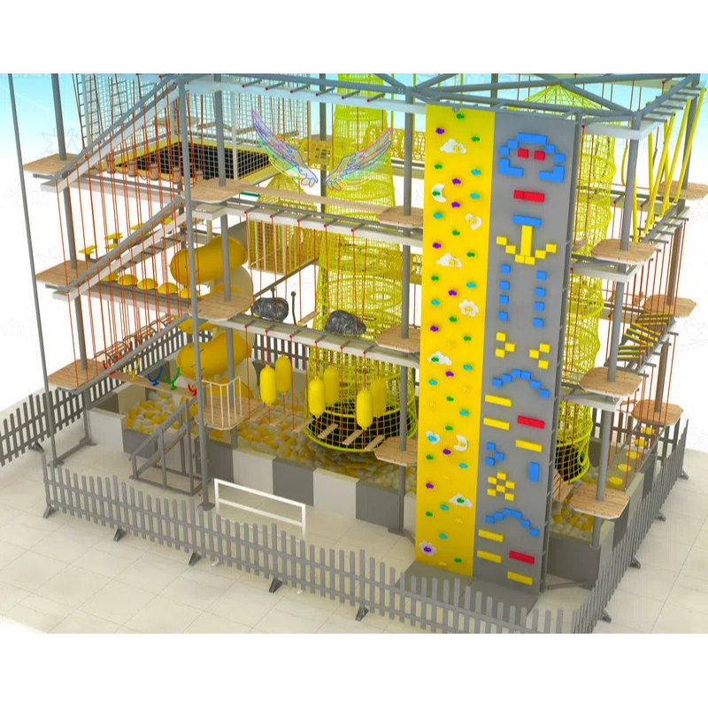 Colored wooden climbing channel