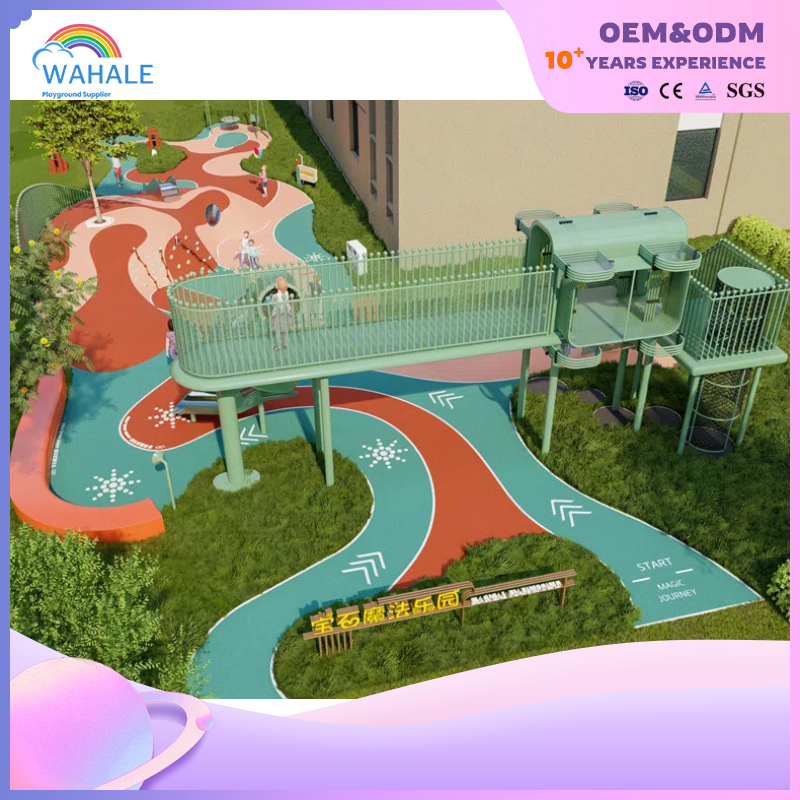 Kindergarten Outdoor Green Forest Theme Children's Park Customized Children's Gem Magic Park