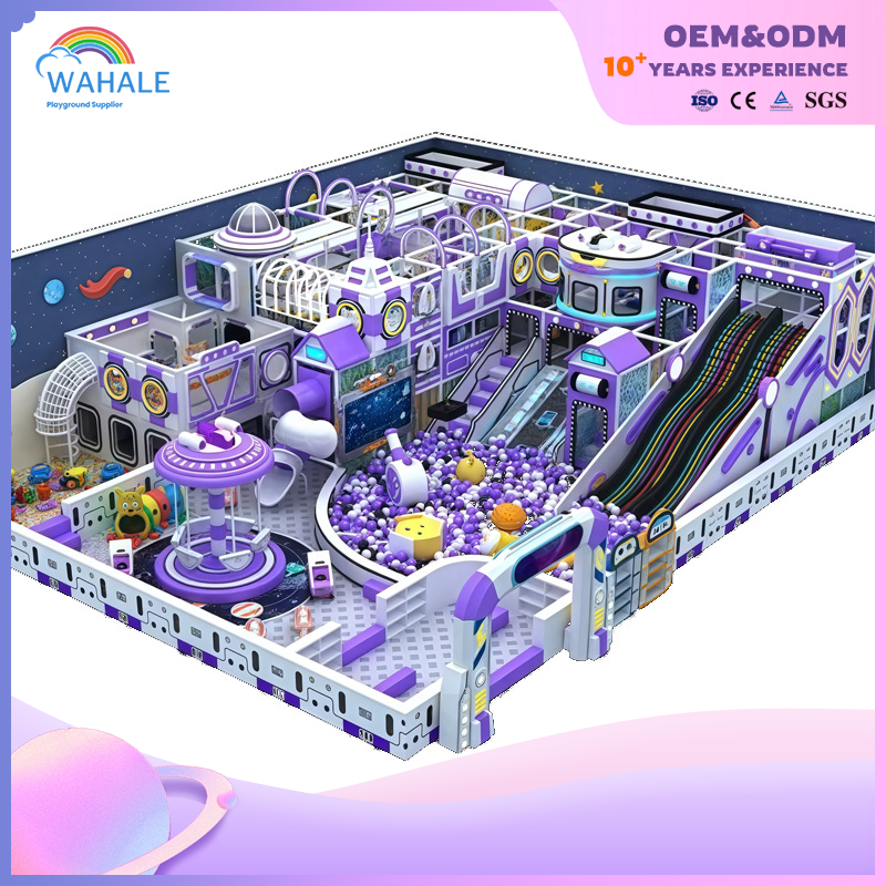 Purple Space-themed Custom-made Children's Soft Furnishings And Playground Equipment in The Sales Center