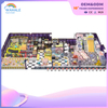 A 200-square-meter Indoor Purple Cartoon-themed Custom-made Soft Furnishings And Playground Equipment for A Kindergarten