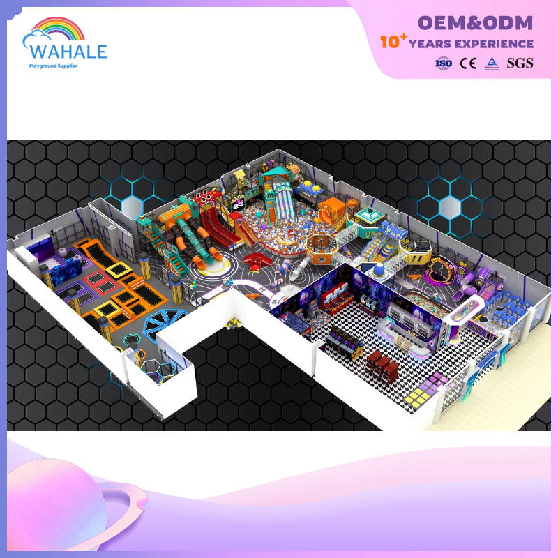 200 Square Meters Mall Interior Color Castle Theme Custom Soft Decoration Children's Playground Equipment