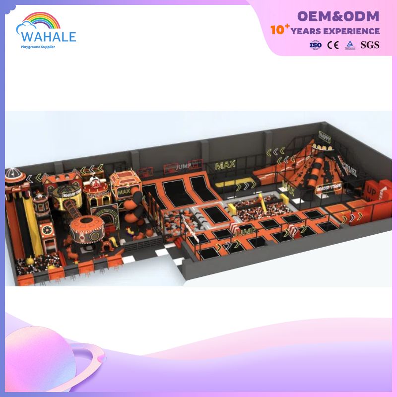 Indoor Customized Orange And Black Game Clearance And Expansion Amusement Park