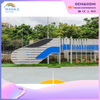 Community Outdoor Blue Bullet Car Shape Customized Wooden Children's Slide Playground Equipment