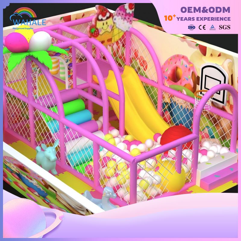 Macaron Color Indoor Play Area Facilities Customized Solutions for Children's Small Commercial Playground Wholesale