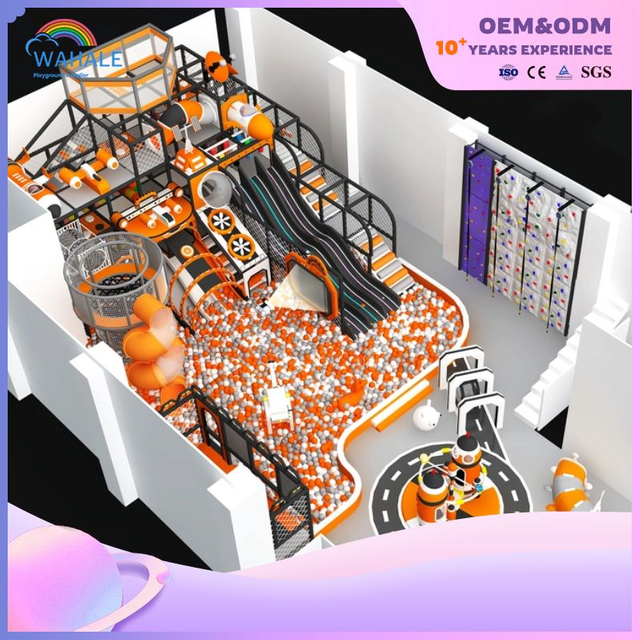 Orange Indoor Custom Playground Rocket Children's Amusement Park Equipment Supplier