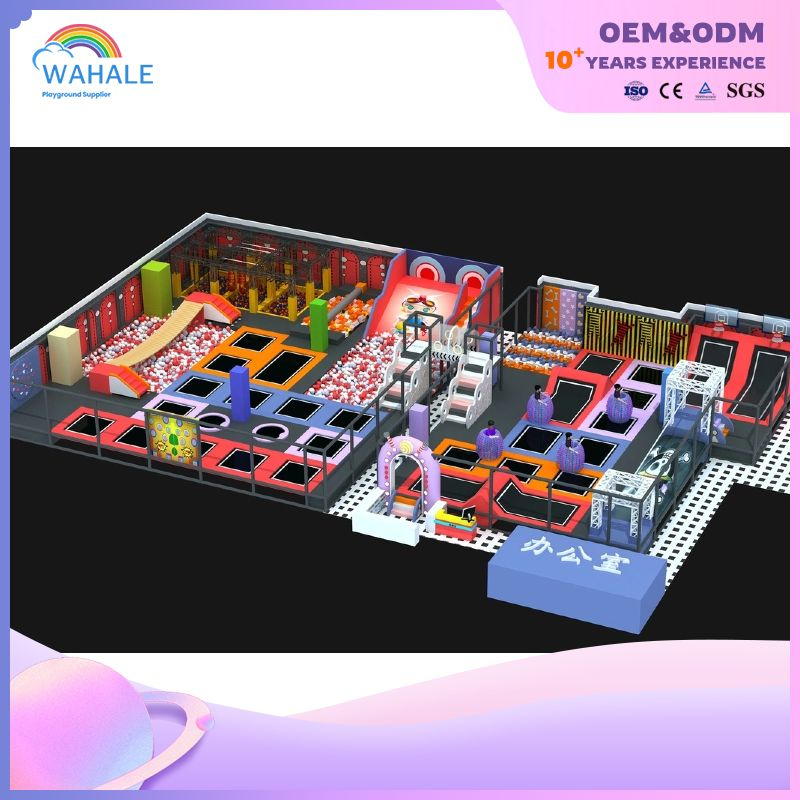 Large indoor trampoline park solution Business Adventure Children's trampoline park equipment wholesale
