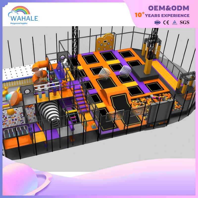 Shopping Mall Indoor Trampoline Park Custom Indoor Physical Training Parkour Playground Equipment