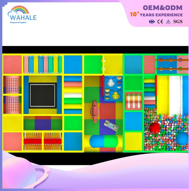 Indoor Color Castle Custom Soft Installation Obstacle Children's Park Indoor Children's Play Equipment Wholesale