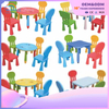 Kindergarten Indoor Round Plastic Table And Chair Color Custom Table And Chair Equipment