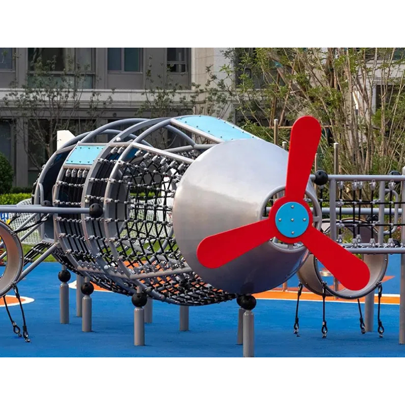 steel airplane shaped play house