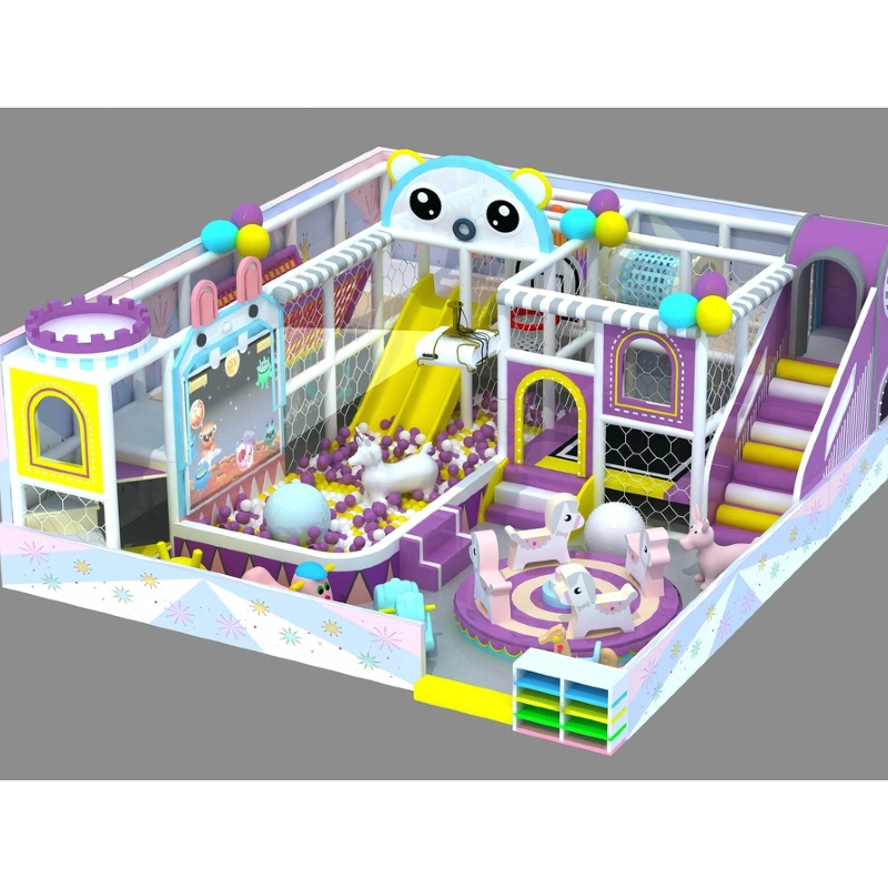 indoor double pink plastic slide