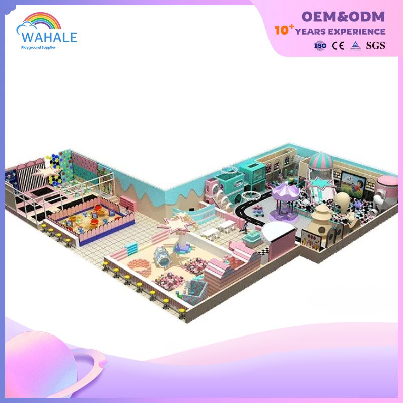 Green Color Custom Children's Candy Theme Indoor Soft Decoration Playground Equipment Dealer