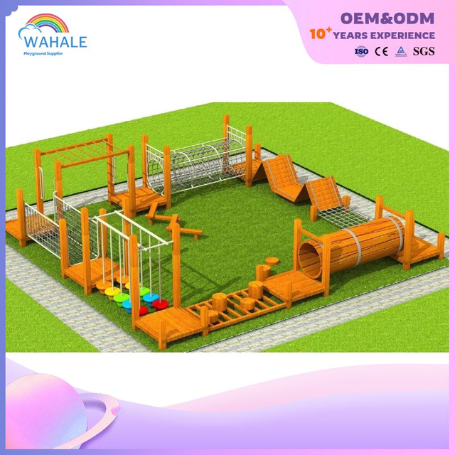 Outdoor Wooden Steel Pipe Structure Amusement Equipment Customized Outdoor Children Crossing Amusement Park Wholesale