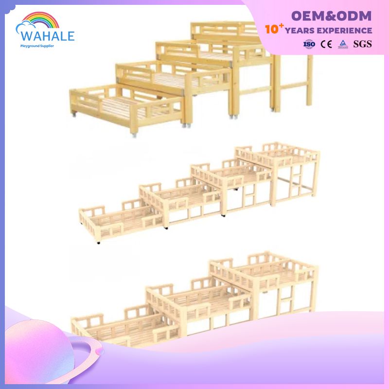 Solid Wood Baby Bed Single Bed Four-layer Combined Bed Equipment Wholesale