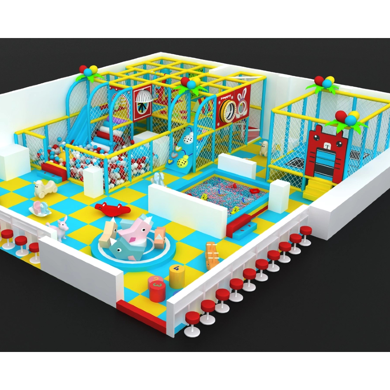 Indoor wave light slide park