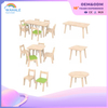 Wood Indoor Children's Playground Oak Table And Chair Combined Cabinet Equipment Customized