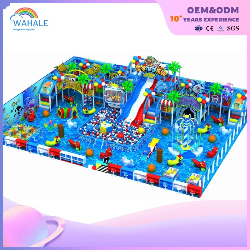 Deep Sea Maze Theme Indoor Custom Playground Blue Children's Amusement Park Equipment