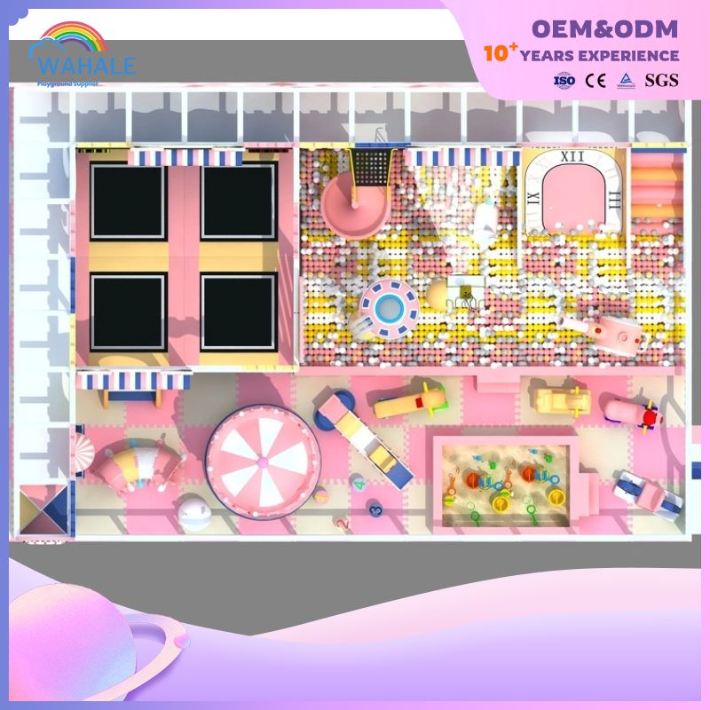 Game Hall Indoor Children's Pink Castle Customized Playground Children's Pink Series Amusement Park Equipment
