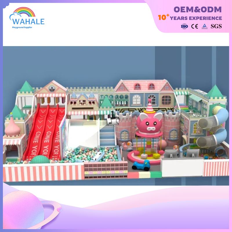 Colorful Castle Theme Custom Cartoon Style Children's Indoor Sports Playground Equipment