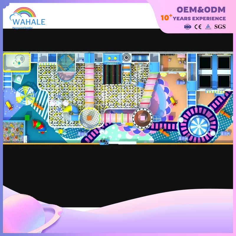 Mall Indoor Blue Theme Customized Children's Playground Indoor Fantasy Amusement Park Equipment