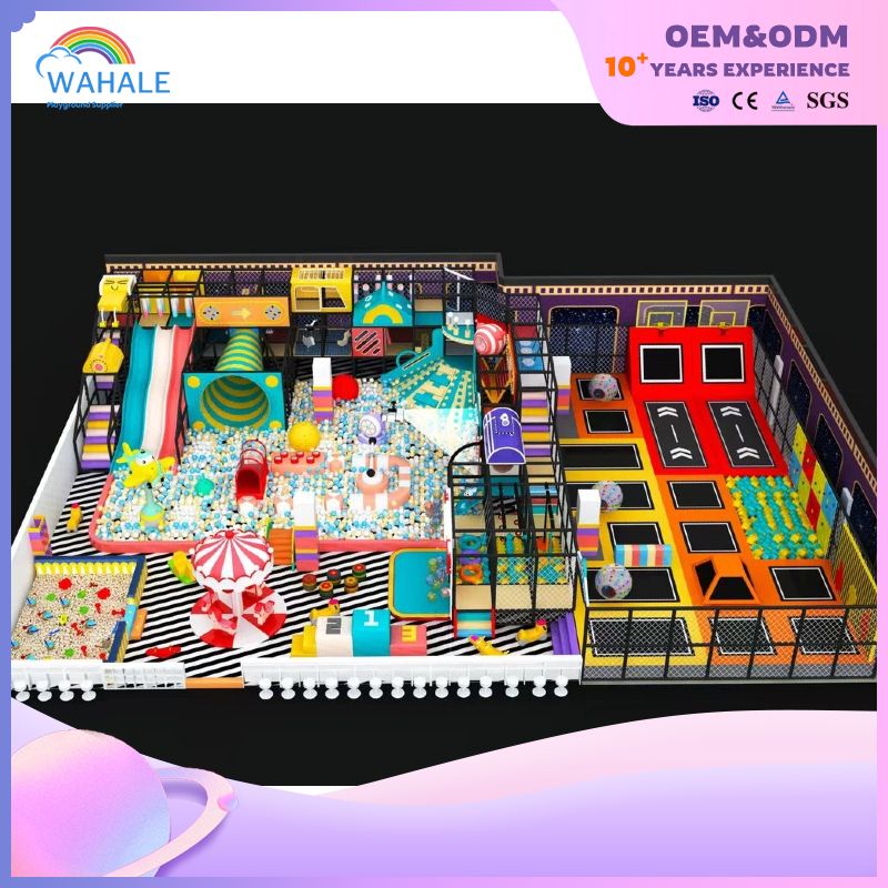 Hot Blood Theme Customized Children's Indoor Parkour Trampoline Park Soft Playground Equipment