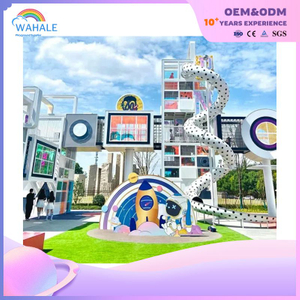 Rocket Space Theme Customized Children's Outdoor Slide Playground Equipment Dealer