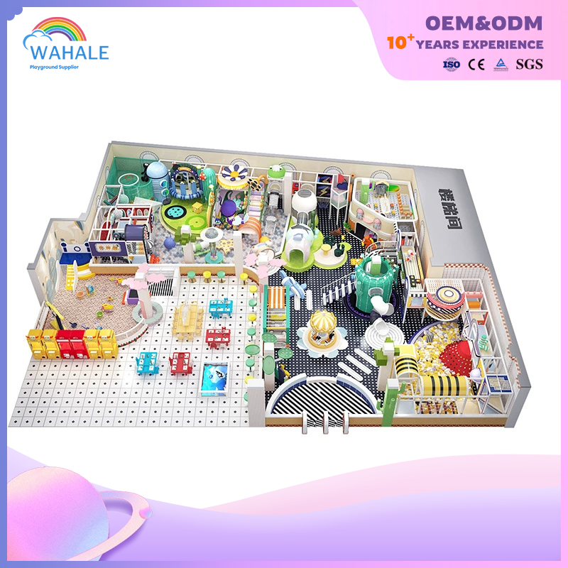 Mall Indoor Green Plant Theme Customized Children's Soft Playground Equipment Wholesale