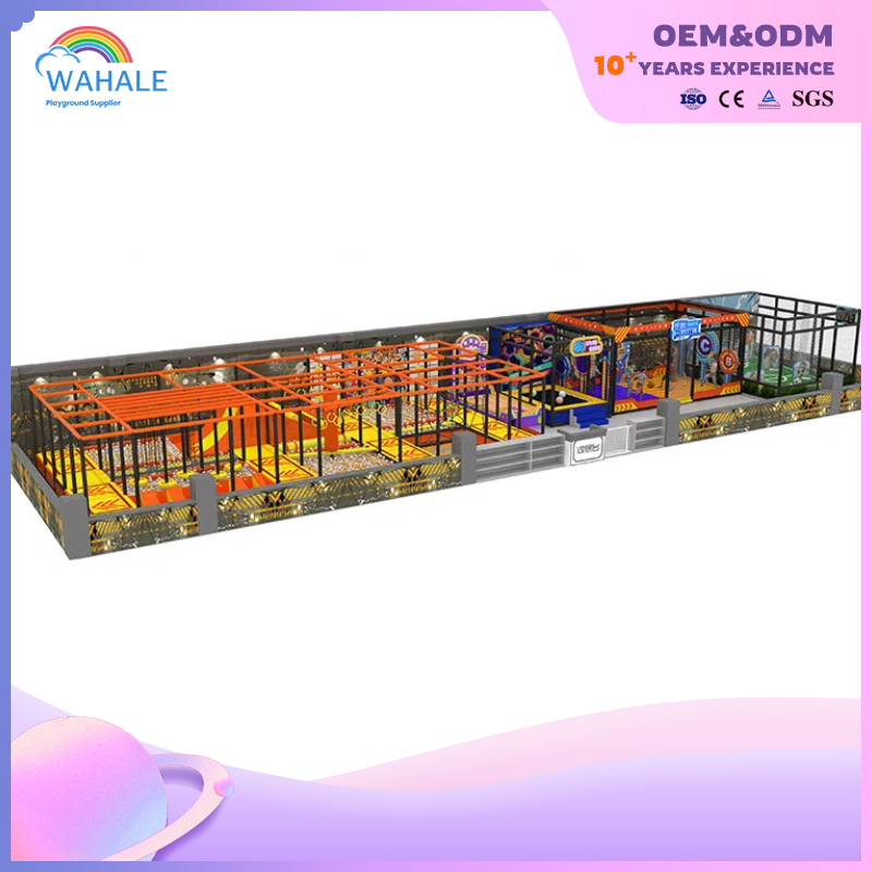 Sales Center Indoor Yellow Dinosaur Theme Custom Soft Trampoline Amusement Equipment Dealer