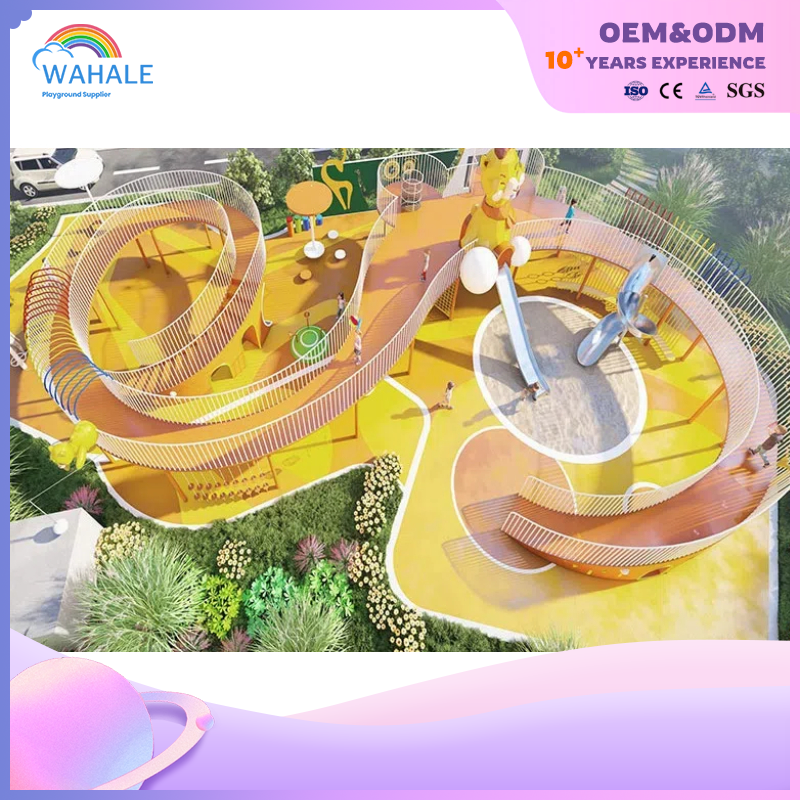 Scenic Area Outdoor Yellow Ship Modeling Custom Children's Physical Exercise Playground Equipment Builder