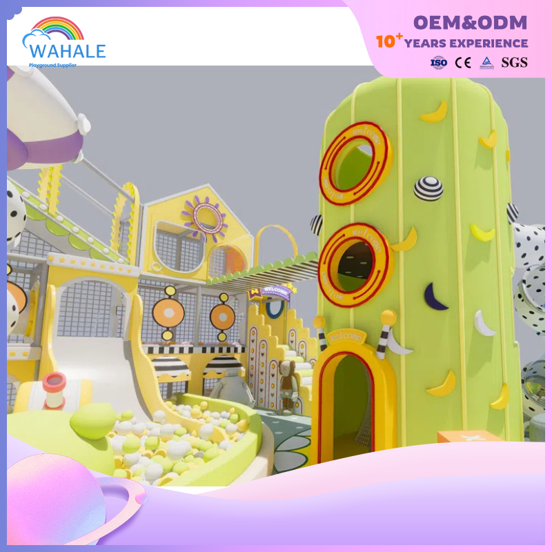 Kindergarten indoor crazy plant theme customized children parent-child interactive playground equipment